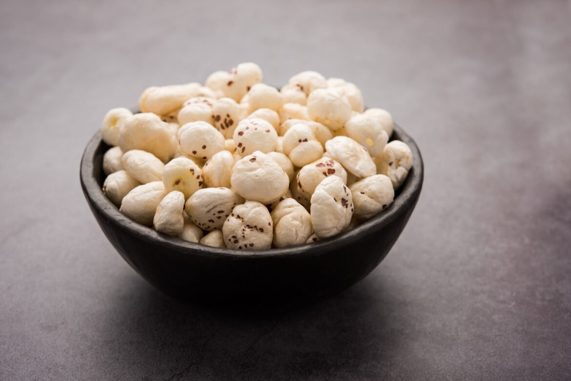 Makhana, fox nuts, healthy snack, lotus seeds.